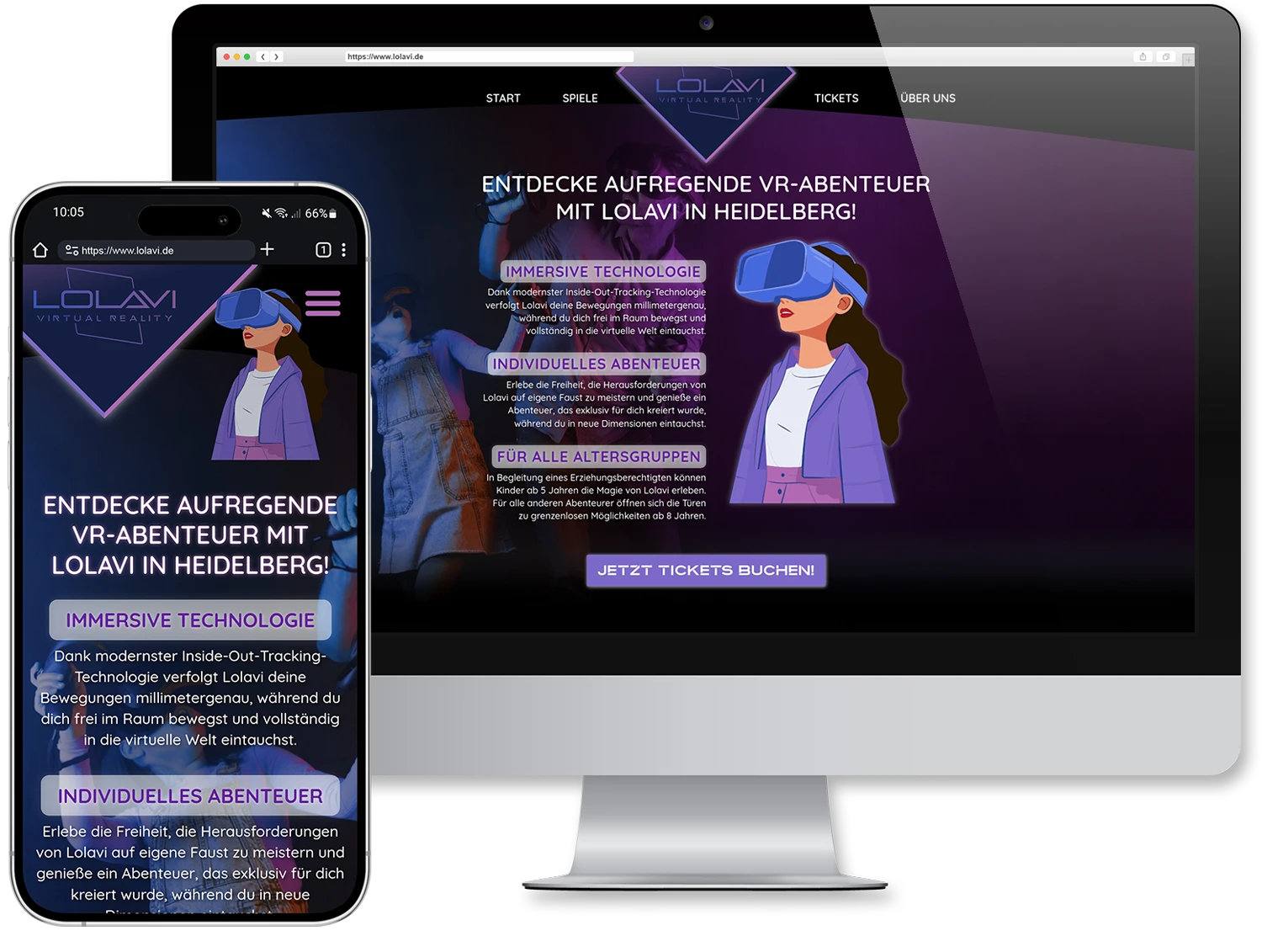 Webdesign Lolavi VR Heidelberg - Responsive Virtual-Reality-Website